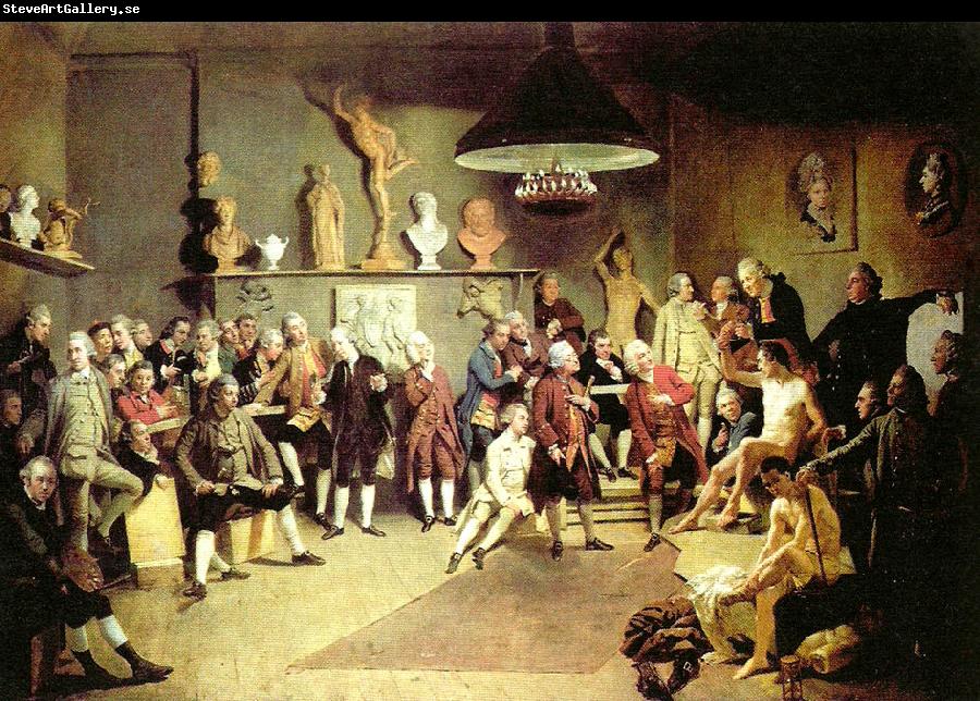 Johann Zoffany the founders of the royal academy of arts